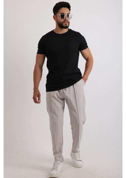 Erkek Fitilli Zinox Kumaş Tişört – Yumuşak Dokulu Basic Tişört indirimleri