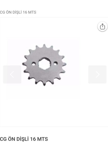 Cg Ybr Kt Ön Dişli 15