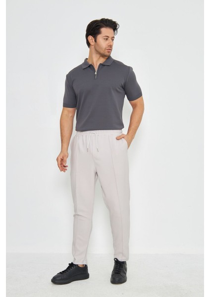 Erkek Yazlık Rahat ve Trend Polo Yaka ve Dikey Fermuarlı Klasik Kısa Kollu Kazak fiyatları