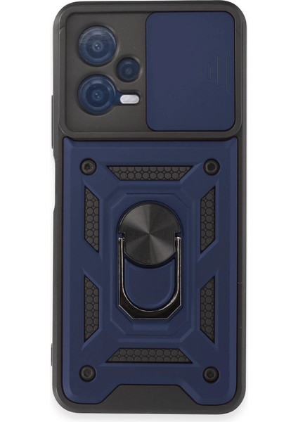 Xiaomi Redmi Note 12 5g Kılıf Pars Lens Yüzüklü Silikon - Lacivert