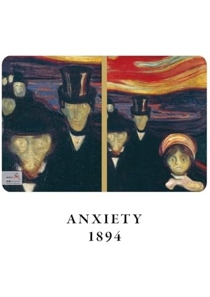 Anxiety Series - A5, Edward 4&apos;lü Defter Seti I, Çizgisiz, Toplam 256 Sayfa, Her Biri 64 Sayfa, Tel Dikiş, Esnek Kapak, Oval Kenar, Tuval Doku, 60 Gram, Sarı Krem Renk