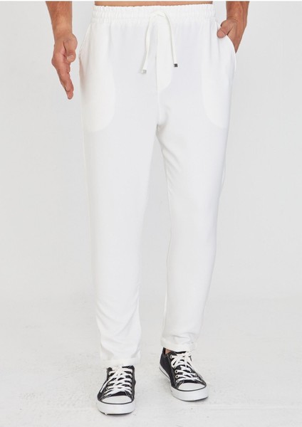 Erkek Bel Lastikli Bağcıklı Duble Paça Slim Fit Jogger Pantolon modelleri