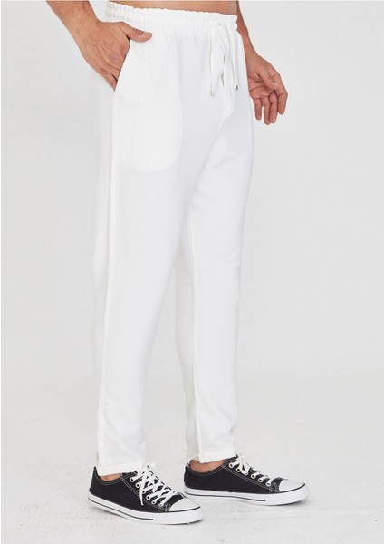 Erkek Bel Lastikli Bağcıklı Duble Paça Slim Fit Jogger Pantolon indirimleri