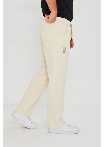 Erkek Baggy Parçalı Desen Yan Etiketli Gabardin Pantolon 721 modelleri