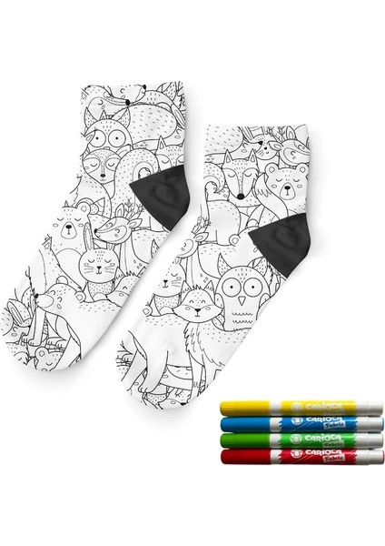 Dijital Baskılı Boyama Patik Çorap fiyatları