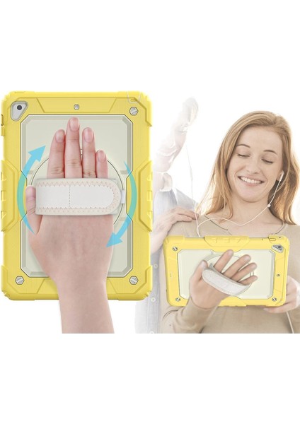 Ipad 5 Air 9.7 Kılıf Strap New Tablet Kapak - Sarı fiyatları