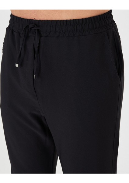 Erkek Bel Lastikli Bağcıklı Duble Paça Slim Fit Jogger Pantolon