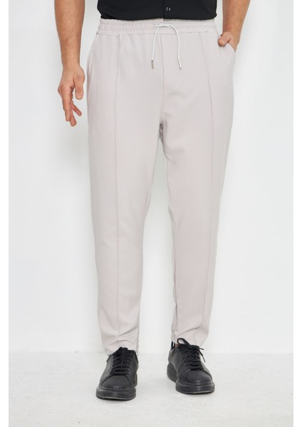 Erkek Çımalı Yandan Cepli Lastikli Bağcıklı Paça Fermuarlı Kullanışlı Slim Fit Jogger fırsatları