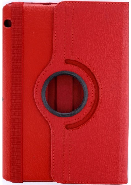 Huawei Mediapad T3 10 / 9.6 Kılıf 360 Tablet Deri Kılıf - Kırmızı