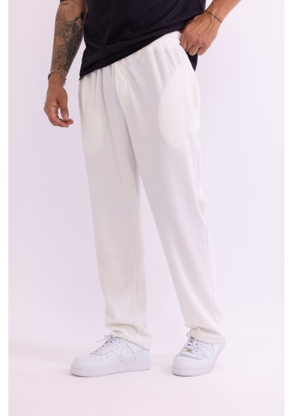 Erkek Baggy Burgu Desen Rahat Kullanışlı Pantolon