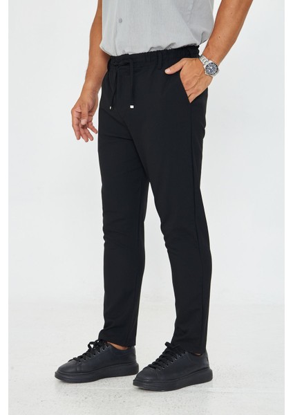 Erkek Bel Kemerli Klasik Bez Ayağı Kumaş Jogger indirimleri