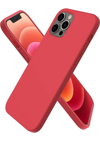 Iphone 12 Pro Kılıf First Silikon - Kırmızı