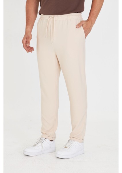Erkek Bel Lastikli Bağcıklı Duble Paça Slim Fit Jogger Pantolon
