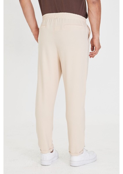 Erkek Bel Lastikli Bağcıklı Duble Paça Slim Fit Jogger Pantolon fırsatları