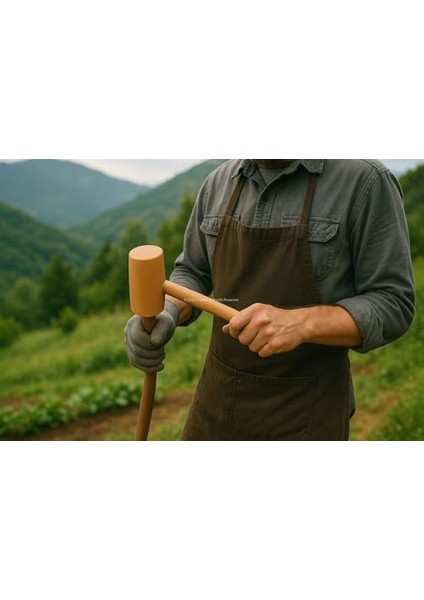 Ahşap Tokmak, El Yapımı Doğal Ağaç, Marangozluk Tokmağı, Gemicilik El Aleti, Mutfak, Kuruyemiş ve Zanaat Için, Ergonomik Saplı, Tahta, Dayanıklı Yapı