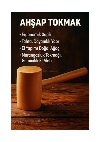 Ahşap Tokmak, El Yapımı Doğal Ağaç, Marangozluk Tokmağı, Gemicilik El Aleti, Mutfak, Kuruyemiş ve Zanaat Için, Ergonomik Saplı, Tahta, Dayanıklı Yapı fiyatları