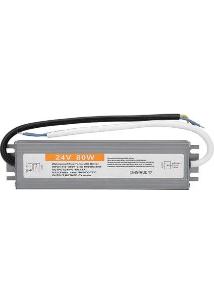 LED Güç Kaynağı Sürücüsü Transformatörü IP68 Dış Mekan Su Geçirmez DC24V 80W LED Uygulamaları Için Ultra Ince Anahtarlama Sürücüsü (Yurt Dışından)