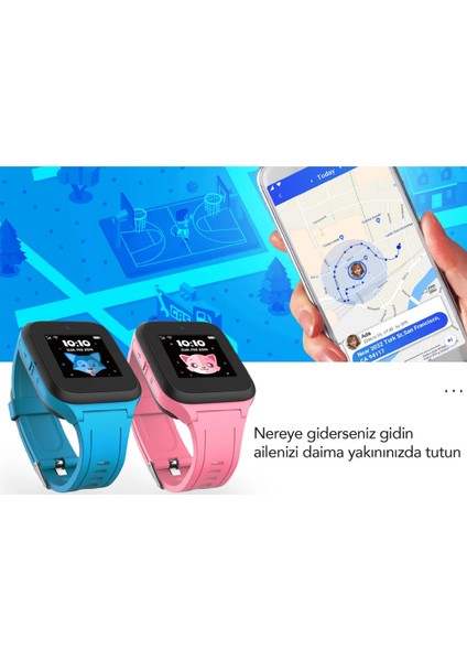 MT40X Movetime 4g Akıllı Çocuk Saati - Mavi