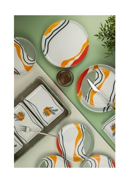 Porselen 18 Parça 6 Kişilik Ikram Seti Estate modelleri