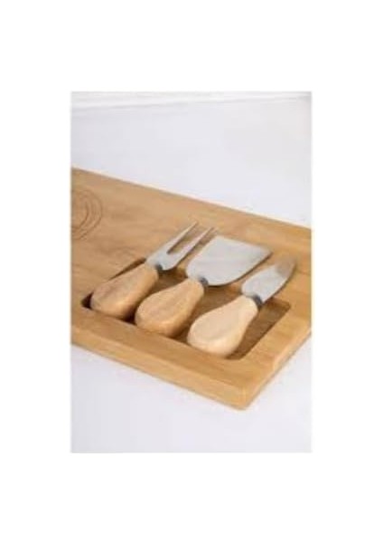 Bambu Peynir Sunum Tahtası ve 3’lü Bıçak Seti – Doğal Ahşap Sunumluk, Şık Sofra ve Misafir Ikram Tahtası modelleri