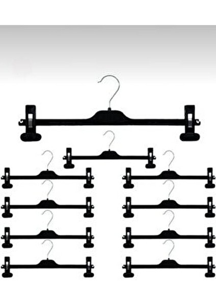 Yerli Elbise Askısı Mandallı Pantolon Askısı 6043 Plastik Malzeme 10 Adet Kaymaz Tasarım fiyatları