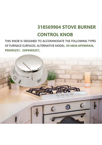 4pack 318569904 Frıgıdaıre Electrolux Için Ocak Brülör Kontrol Düğmesi 3514026 AP5809436 PS9495257 EAP9495257 (Yurt Dışından) modelleri