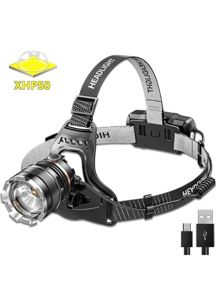 Peakstar PS-8002 Sensörlü Zoomlu Profesyonel Şarjlı Kafa Lambası