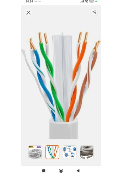 Ip Kamera Kablosu Cat6 50MT fiyatları