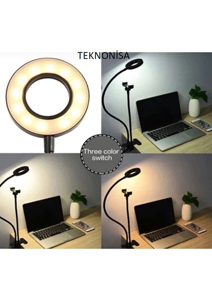 Youtuber Stüdyo Işığı Telefon Tutucu LED Masa Lambası Ring Light Selfie Işığı modelleri