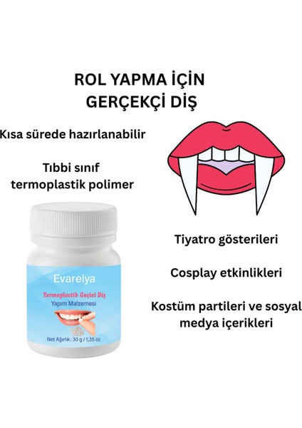 Parti Dişleri Yapım Malzemesi – Termoplastik Boncuklarla Cosplay, Kostüm ve Halloween Dişleri