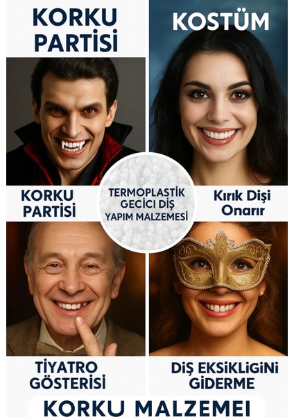 Parti Dişleri Yapım Malzemesi – Termoplastik Boncuklarla Cosplay, Kostüm ve Halloween Dişleri fiyatları
