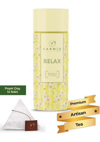 Relax Tea – Papatya Çayı – 12 Poşet – Portakal Kabuğu ve Mayıs Papatyası
