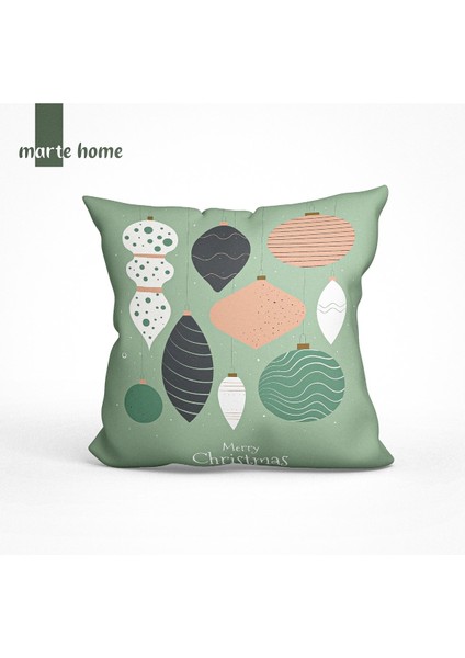 Yılbaşı & Christmas Çift Taraf Desen Baskılı Dekoratif Kırlent Kılıfı