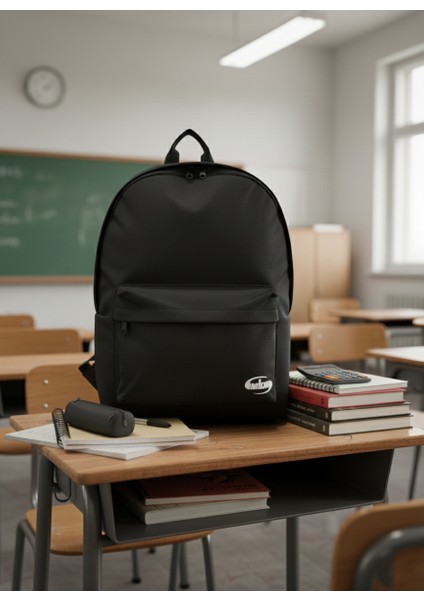 Urbanx – Laptop Bölmeli Siyah Sırt Çantası – Şehir Stili Unisex Model modelleri