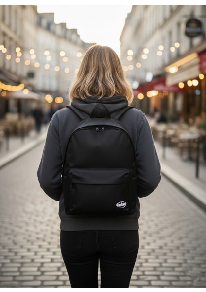 Urbanx – Laptop Bölmeli Siyah Sırt Çantası – Şehir Stili Unisex Model fırsatları