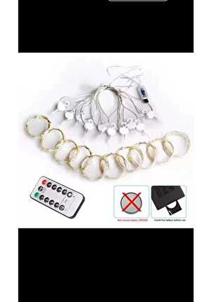 USB Kumandalı Su Geçirmez Sarı Perde Peri LED 5 V RGB Dekoratif Aydınlatma