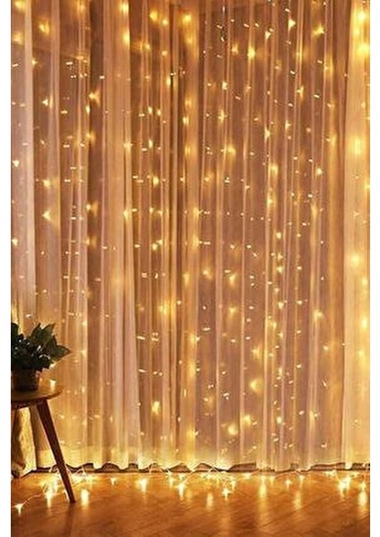 USB Kumandalı Su Geçirmez Sarı Perde Peri LED 5 V RGB Dekoratif Aydınlatma