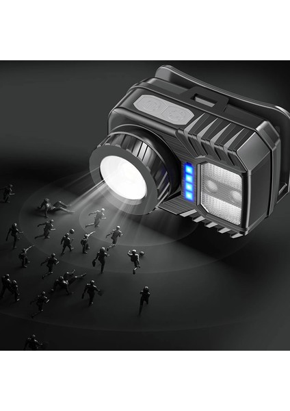 Peakstar PS-571 Sensör Xpg Cob LED USB Şarj Edilebilir Lityum Pilli Zoomlu Kafa Lambası fırsatları