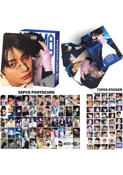 Stray Kıds In '' Karma '' Çift Yön Baskılı Lomo Card Seti modelleri