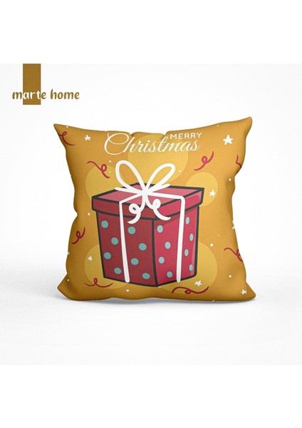 Yılbaşı & Christmas Çift Taraf Desen Baskılı Dekoratif Kırlent Kılıfı