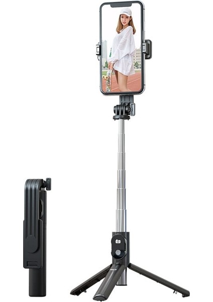 Prolite Orjinal Masa Tripodu Selfi Çubuk Telofon için Mini New Versiyon portatif Taşınabilir Kumandalı