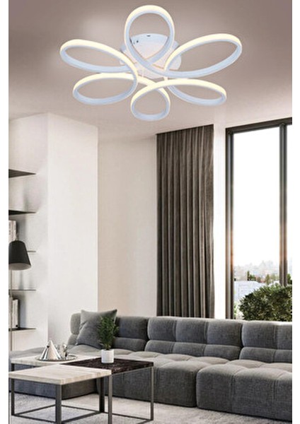 Linup Gri Alüminyum Plafonyer Modern Tasarım Beyaz Işık Salon Mutfak Yatak Odası