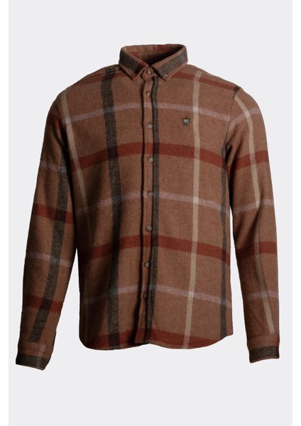 Erkek Kışlık Oduncu Gömlek Kiremit 7205