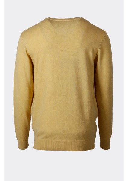 Erkek Triko Bisiklet Yaka Sarı Yün Görünümlü Tüylenmez 3009 modelleri