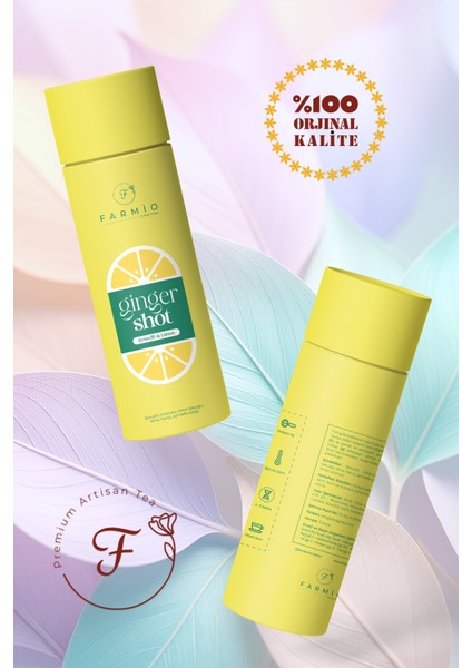 Ginger Shot Çayı – 12 Poşet – Premium Çay Deneyimi – Limon, Zencefil, Havuç, Aynısefa, Elma fırsatları