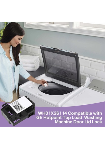 WH01X27954 Yıkayıcı Kapak Kilit Anahtarı Parça 290D1580P004 Ge Hotpoınt Üst Yükleme Yapayacak Makine (Yurt Dışından) modelleri