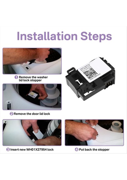 WH01X27954 Yıkayıcı Kapak Kilit Anahtarı Parça 290D1580P004 Ge Hotpoınt Üst Yükleme Yapayacak Makine (Yurt Dışından) fırsatları