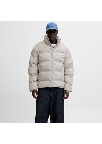 Jack&jones Soho Puffer Collar Erkek Gri Dik Yaka Mont modelleri