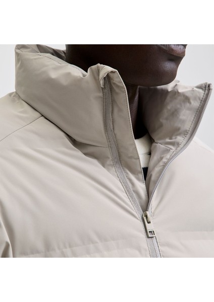 Jack&jones Soho Puffer Collar Erkek Gri Dik Yaka Mont