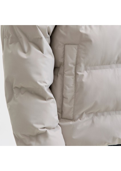 Jack&jones Soho Puffer Collar Erkek Gri Dik Yaka Mont